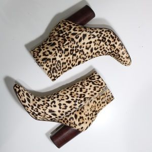 Sam Edelman Corra Leopard Print Booties S- 8.5